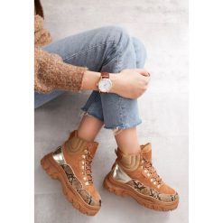 Camelowe Sneakersy Alternatywka. Brązowe sneakersy damskie Born2be. Za 139,99 zł.