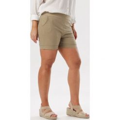 Khaki Szorty Anashi. Brązowe szorty damskie Born2be, xl, bez wzorów. W wyprzedaży za 54,99 zł.