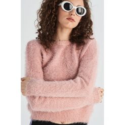 Miękki sweter - Różowy. Różowe swetry damskie marki Sinsay, s, bez wzorów, bez rękawów, bez kaptura. Za 49,99 zł.