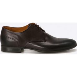 Gino Rossi - Półbuty. Czarne buty wizytowe męskie Gino Rossi, ze skóry, z okrągłym noskiem, na sznurówki. Za 469,90 zł.