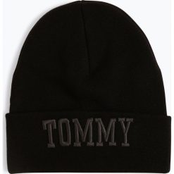 Tommy Jeans - Czapka damska, czarny. Czarne czapki damskie Tommy Jeans, z haftami, z jeansu. Za 179,95 zł.