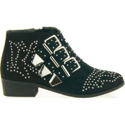 Czarne Damskie Workery (40). Czarne workery damskie Estetino, z zamszu, rockowe. Za 79,00 zł.