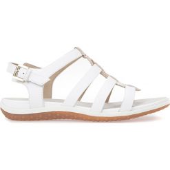 Sandały GEOX D SANDAL VEGA. Białe rzymianki damskie Geox, ze skóry. Za 199,90 zł.