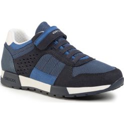 Sneakersy GEOX - J Alfier B. A J826NA 014AF C4BK4 D Avio/Royal. Niebieskie trampki chłopięce Geox, bez wzorów, ze skóry ekologicznej, na rzepy. W wyprzedaży za 219,00 zł.