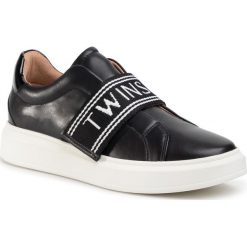 Sneakersy TWINSET - 201TCP134 Nero 00006. Czarne półbuty damskie Twinset, ze skóry. W wyprzedaży za 499,00 zł.