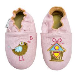 Buciki niemowlęce: Skórzane buty niemowlęce „Song Bird” w kolorze jasnoróżowym