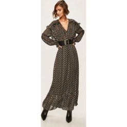 Scotch & Soda - Sukienka. Czarne sukienki damskie Scotch & Soda, na co dzień, s, bez wzorów, z elastanu, casualowe, bez kołnierzyka, z długim rękawem, długie, maxi, rozkloszowane. W wyprzedaży za 399,90 zł.