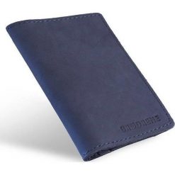 Skórzany cienki portfel slim wallet BRODRENE SW07 granatowy - Granatowy. Niebieskie portfele męskie Brødrene, bez wzorów, ze skóry. Za 93,99 zł.