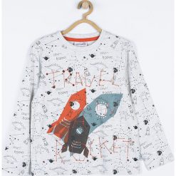Coccodrillo - Longsleeve dziecięcy 92-122 cm. Szare t-shirty chłopięce marki COCCODRILLO, z nadrukiem, z elastanu, z długim rękawem. W wyprzedaży za 34,90 zł.