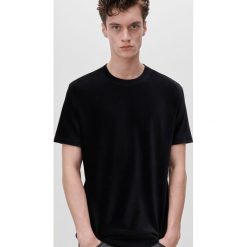 Gładki T-shirt ze ściągaczami - Czarny. Czarne t-shirty męskie Reserved, s, bez wzorów, bez kołnierzyka. Za 79,99 zł.
