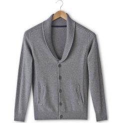 Kardigany męskie: Sweter rozpinany z kołnierzem szalowym, 100% bawełny