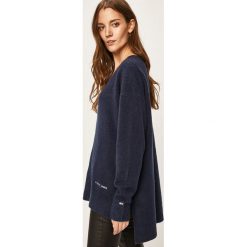 Tommy Jeans - Sweter. Niebieskie swetry damskie Tommy Jeans, s, bez wzorów, z elastanu, bez rękawów, bez kaptura. W wyprzedaży za 269,90 zł.