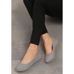 Szare Balerinki Mahira. Szare baleriny damskie Born2be, bez wzorów, bez obcasa. Za 59,99 zł.