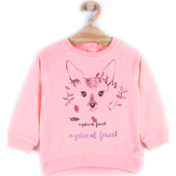 Bluza. Czerwone bluzy dziewczęce rozpinane FOREST HEART, z aplikacjami, z bawełny, z długim rękawem, długie. Za 44,90 zł.