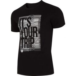 T-shirty męskie z nadrukiem: T-shirt męski TSM012 – głęboka czerń