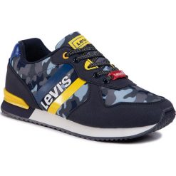 Sneakersy LEVI'S - VSPR0021T Navy Camo 0789. Niebieskie trampki chłopięce bez wzorów, ze skóry ekologicznej, na sznurówki. Za 219,00 zł.