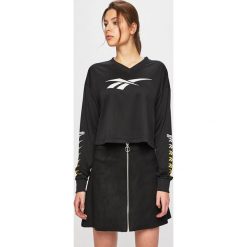 Reebok Classic - Bluza. Czarne bluzy damskie Reebok Classic, s, z nadrukiem, z poliesteru, bez rękawów, bez kaptura. W wyprzedaży za 139,90 zł.