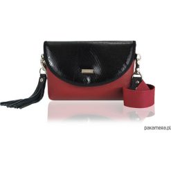 TOREBKA PURO SMART 2528 BLACK SCALES LEATHER 2. Czarne torebki klasyczne damskie Pakamera, bez wzorów, eleganckie, na ramię, bez dodatków. Za 118,00 zł.