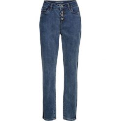 Dżinsy Boyfriend z paskami z boku bonprix niebieski "stone”. Niebieskie jeansy damskie bonprix. Za 119,99 zł.