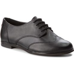 Półbuty CLARKS - Andora Trick 261271524 Black Leather. Czarne półbuty damskie skórzane Clarks, na obcasie. W wyprzedaży za 229,00 zł.