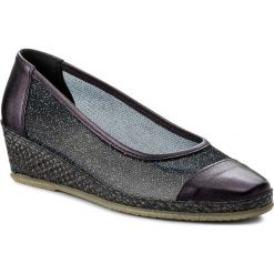 Espadryle SPIFFY - E-61465-80 Marino 030. Niebieskie espadryle damskie marki Spiffy, ze skóry, na koturnie. W wyprzedaży za 219,00 zł.