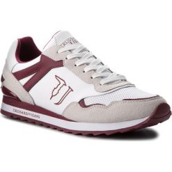 Sneakersy TRUSSARDI JEANS - 77A00109 W005. Białe sneakersy męskie Trussardi Jeans, na co dzień, bez wzorów, z jeansu, bez zapięcia. W wyprzedaży za 299,00 zł.