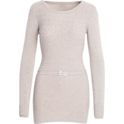 Khaki Sweter From Me. Brązowe swetry klasyczne damskie Born2be, na jesień, l. Za 29,99 zł.