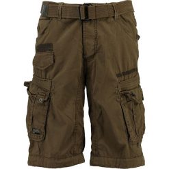 Bermudy "Panoramique" w kolorze khaki. Brązowe spodenki i szorty męskie Geographical Norway Men, m, w paski, z bawełny. W wyprzedaży za 119,95 zł.