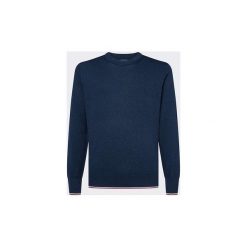 Swetry Tommy Hilfiger MW0MW11671 MOULINE CREW. Niebieskie swetry męskie TOMMY HILFIGER, s, bez wzorów, bez kołnierzyka, bez kaptura. Za 407,22 zł.
