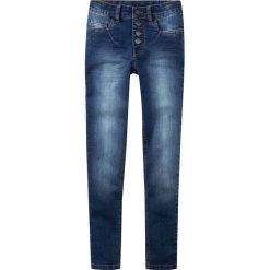 Dżinsy ze stretchem SKINNY bonprix niebieski "stone”. Niebieskie spodnie dziewczęce bonprix, bez wzorów, z jeansu. Za 74,99 zł.