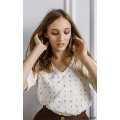 Koszulka T-Shirt z dekoltem w serek, MORNING. Szare koszulki damskie Pakamera, bez wzorów, z dekoltem w serek, bez rękawów. Za 179,00 zł.