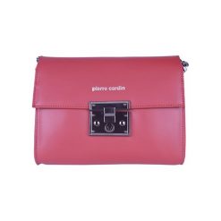 Skórzana torebka w kolorze bordowym - (S)24,5 x (W)17,5 x (G)9 cm. Czerwone torebki klasyczne damskie w paski, ze skóry. W wyprzedaży za 319,95 zł.