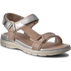Sandały GEOX - J Sand. Sukie G. D J720VD 05422 CA51W D Skin/Silver. Brązowe sandały dziewczęce marki Geox, z materiału. Za 289,00 zł.