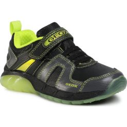 Sneakersy GEOX - J Spaziale B. A J04CQA 054CE C0802 S Black/Lime. Czarne trampki chłopięce Geox, bez wzorów, ze skóry ekologicznej, na rzepy. Za 239,00 zł.