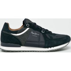 Pepe Jeans - Buty. Czarne buty skate męskie Pepe Jeans, z jeansu, na sznurówki. W wyprzedaży za 279,90 zł.