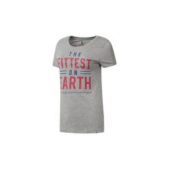 T-shirty z krótkim rękawem Reebok Sport Koszulka CrossFit Games. Szare topy sportowe damskie marki Reebok Sport, s, bez wzorów, bez kołnierzyka, z krótkim rękawem, krótkie, bez kaptura. Za 119,00 zł.