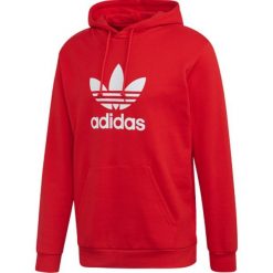 Adidas Originals Trefoil Hoodie FM3783. Czerwone bluzy męskie Adidas, m, bez wzorów, z bawełny, bez kołnierzyka, bez rękawów, bez kaptura. W wyprzedaży za 199,99 zł.