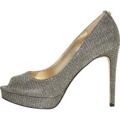 MICHAEL Michael Kors ERIKA PLATFORM Szpilki bez palców black/gold. Żółte szpilki MICHAEL Michael Kors, z materiału. Za 669,00 zł.