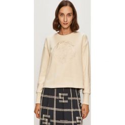 Scotch & Soda - Bluza. Białe bluzy damskie Scotch & Soda, s, z aplikacjami, z bawełny, z długim rękawem, długie, bez kaptura. Za 389,90 zł.