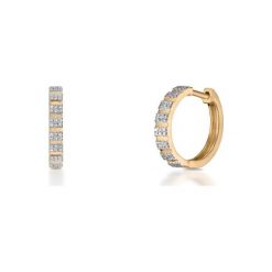 Wspaniały Pierścionek Złoty - złoto 585, Diament 0,18ct. Żółte pierścionki damskie W.KRUK, z diamentem, złote. Za 2190,00 zł.