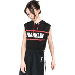 Franklin & Marshall Top Czarny. Czarne podkoszulki damskie Franklin Marshall, l, z nadrukiem, z elastanu, bez rękawów. Za 283,95 zł.