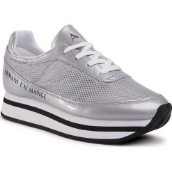 Sneakersy ARMANI EXCHANGE - XDX030 XV314 00077 Silver. Szare półbuty damskie Armani Exchange, ze skóry ekologicznej. W wyprzedaży za 519,00 zł.
