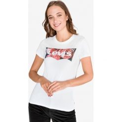 Levi's The Perfect Koszulka Biały. Białe koszulki damskie Levi's®, s, z nadrukiem, z bawełny, bez kołnierzyka. Za 137,95 zł.