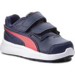 Sneakersy PUMA - Escaper SL V Inf 190186 09 Peacoat/Ribbon Red. Niebieskie trampki chłopięce Puma, bez wzorów, ze skóry ekologicznej, na rzepy. W wyprzedaży za 119,99 zł.