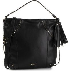 Torebka TWINSET - Hobo 192TO8161 Nero 0006. Czarne torebki klasyczne damskie Twinset, bez wzorów, ze skóry ekologicznej, klasyczne, bez dodatków. W wyprzedaży za 539,00 zł.