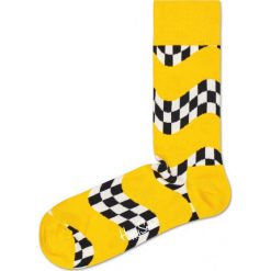 Happy Socks Race Skarpetki Żółty. Żółte skarpetki męskie Happy Socks, bez wzorów, z elastanu. Za 47,95 zł.