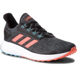 Buty adidas - Duramo 9 BB6919 Cblack/Solred/Grefou. Szare buty do biegania męskie marki Adidas, z materiału, na sznurówki. W wyprzedaży za 209,00 zł.