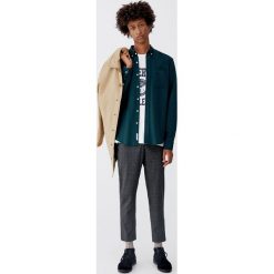 Spodnie chinosy tailoring w kratkę. Szare spodnie męskie marki Pull&Bear, m, w kratkę. Za 109,00 zł.