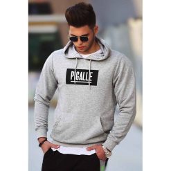 Bluza męska TIMOTI. Szare bluzy męskie IVET, m, z nadrukiem, z materiału, z kapturem, bez rękawów, bez kaptura. W wyprzedaży za 68,00 zł.
