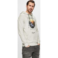 Premium by Jack&Jones - Bluza. Szare bluzy męskie Premium by Jack&Jones, xl, z nadrukiem, z bawełny, z kapturem, bez rękawów, z kapturem. W wyprzedaży za 69,90 zł.
